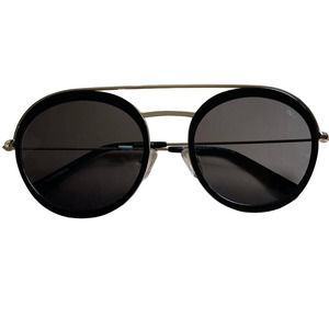 NWOT BVG Gold & Black Fashion Wes Sunglasses Round Shape